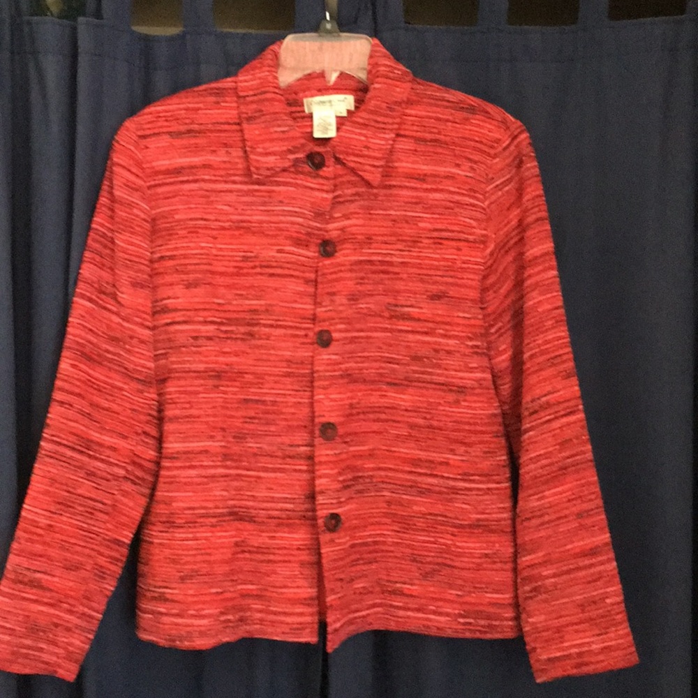 Multi shades of red - med weight rayon/polyester